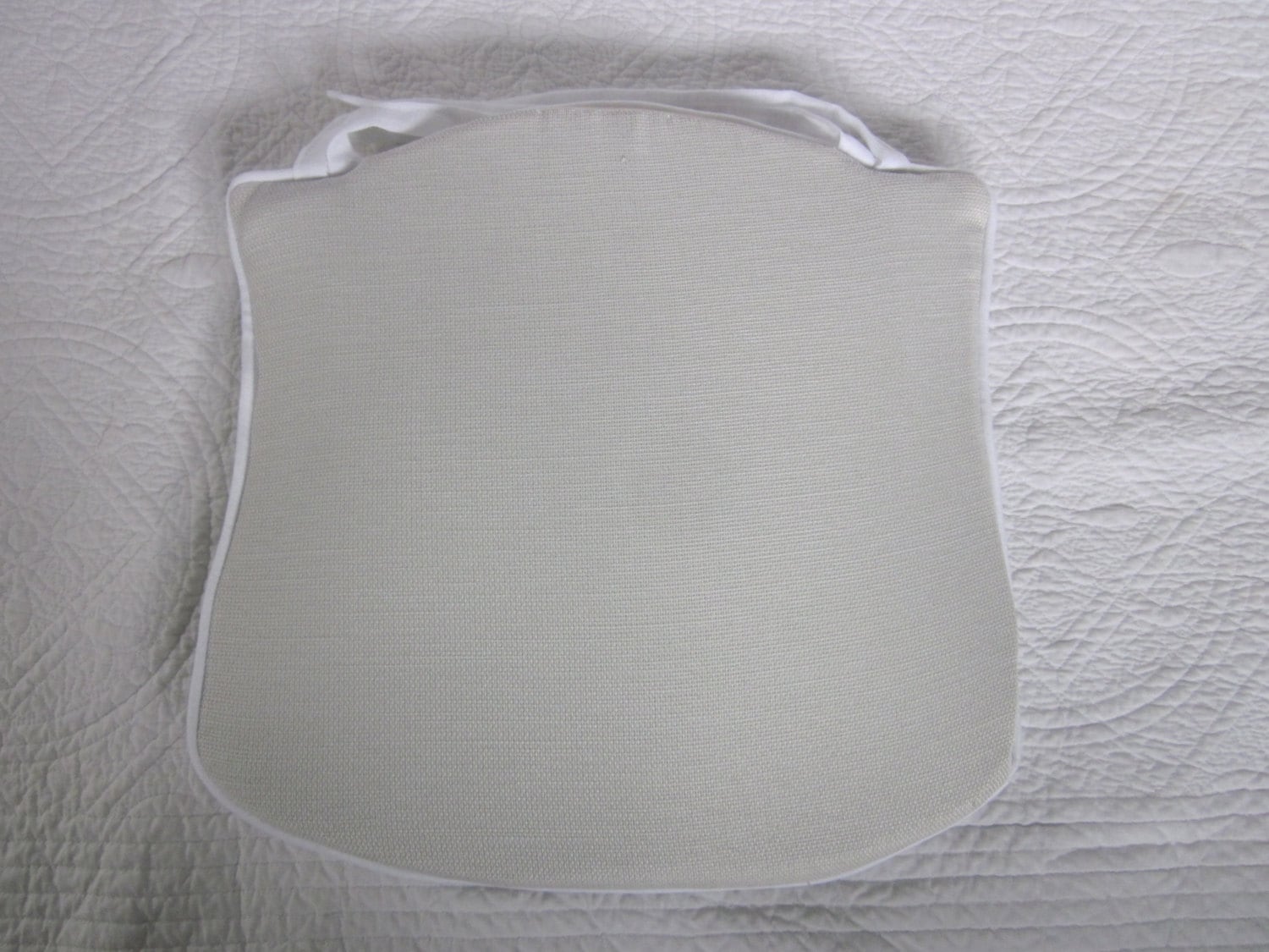 4 Blue Linen Look Chair Cushions 15 X 15 Etsy