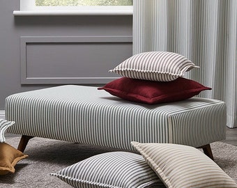 Ticking Bench cushion 1.3m x 40 x 7.5cm