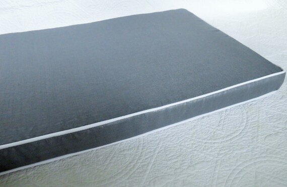 Grey Linen Bench Cushion 1m X 40 X 5cm Etsy