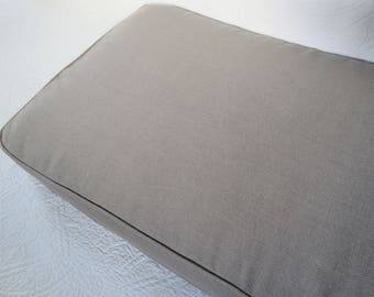 Linen custom bench cushion 1.2m x 40 x 5cm