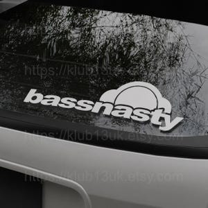 bassnasty Original Design Y2K Style Car Decal, JDM Tuning Sticker