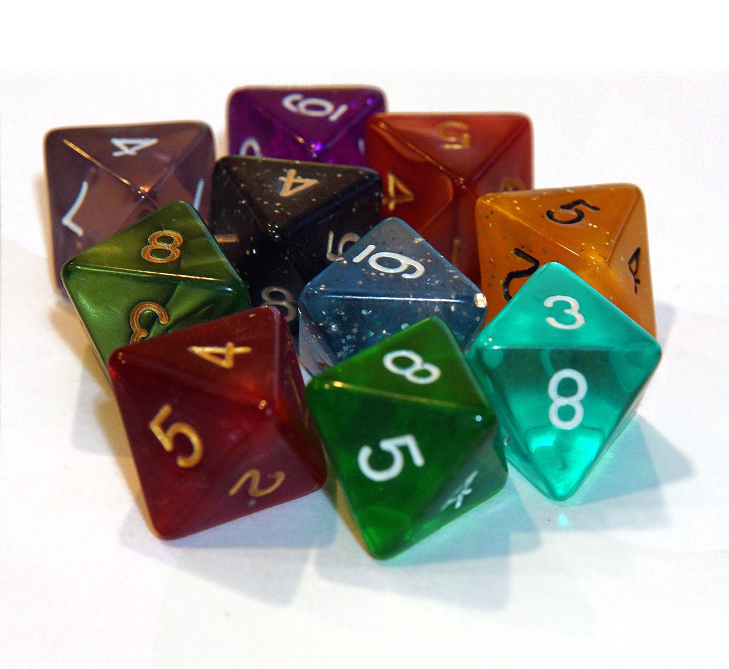 8 Sided Dice Assorted Etsy
