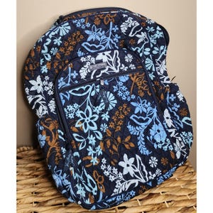 Vera Bradley Java Blue Campus Backpack Retired  New Without Tags College School