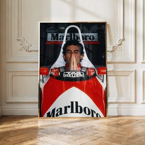 Ayrton Senna Poster, Formula 1 Legend Wall Art, Vintage F1 Racing Print, Brazilian Motorsport Decor, Grand Prix Artwork, F1 Fan Gift