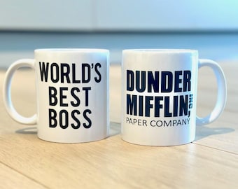 The World's Best Boss Tasse – The Office Bürotasse – Lustiges Geschenk für Chef, Kollegen & Fans der Serie – 330 ml Kaffeetasse