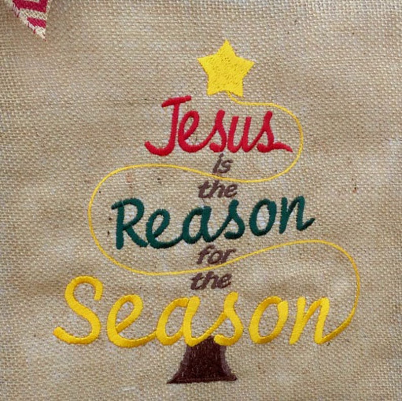 Burlap Garden Flag Jesus is the Reason for the Season Etsy