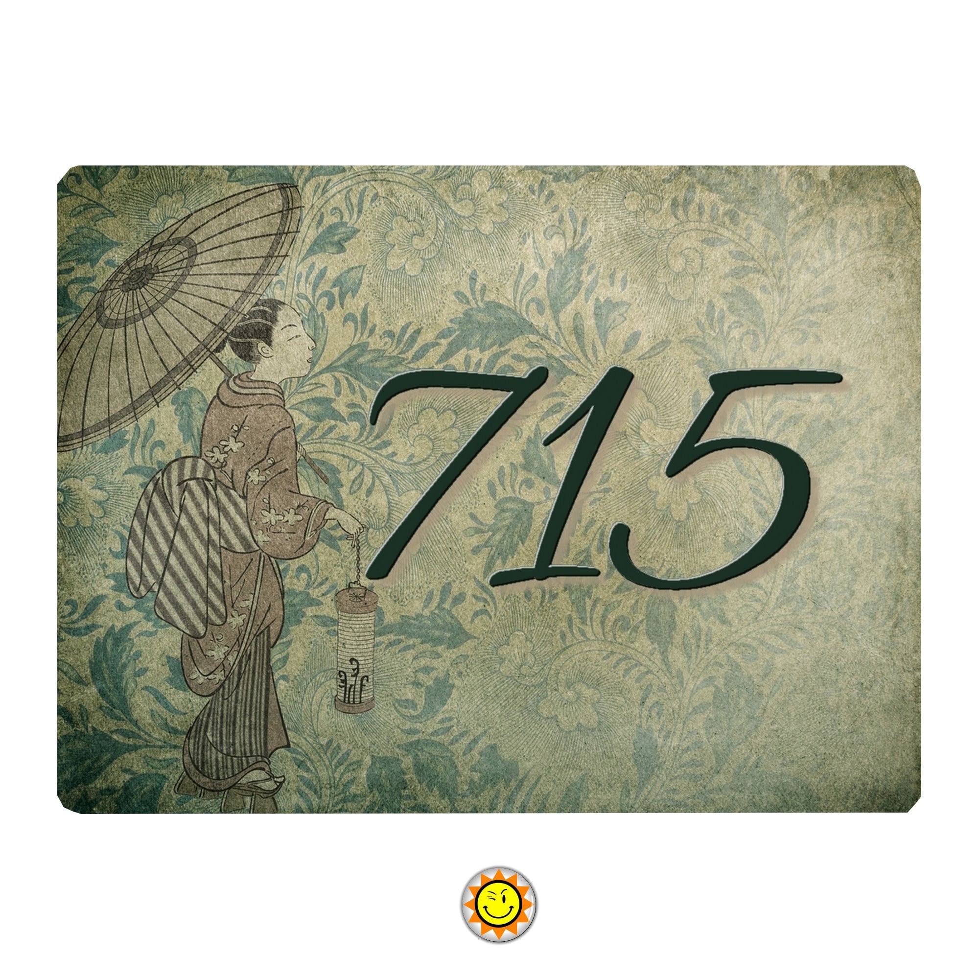 Plaque Maison Numero à Personnaliser Aluminium Porte Asie Japon Japanese Vintage