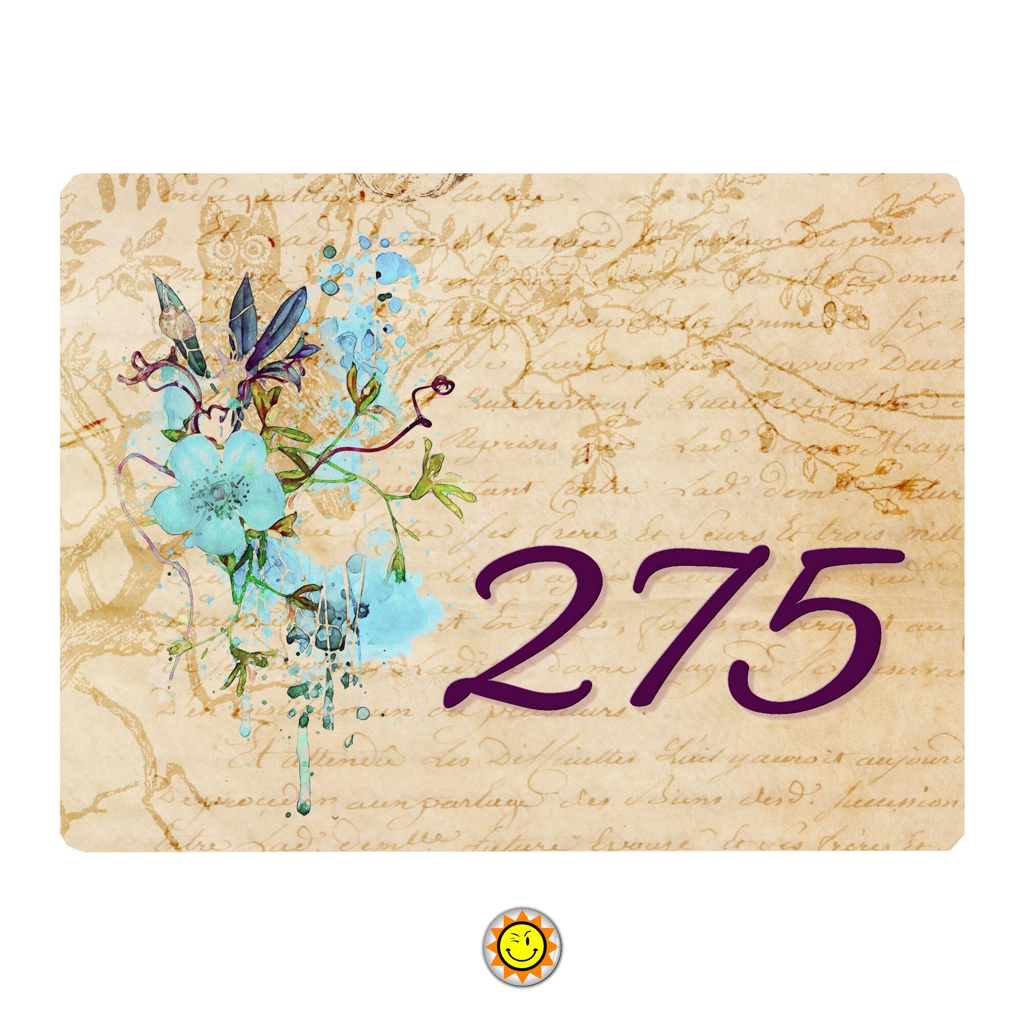 Plaque Maison Numero à Personnaliser Aluminium Porte Fleurs Flowers Vintage