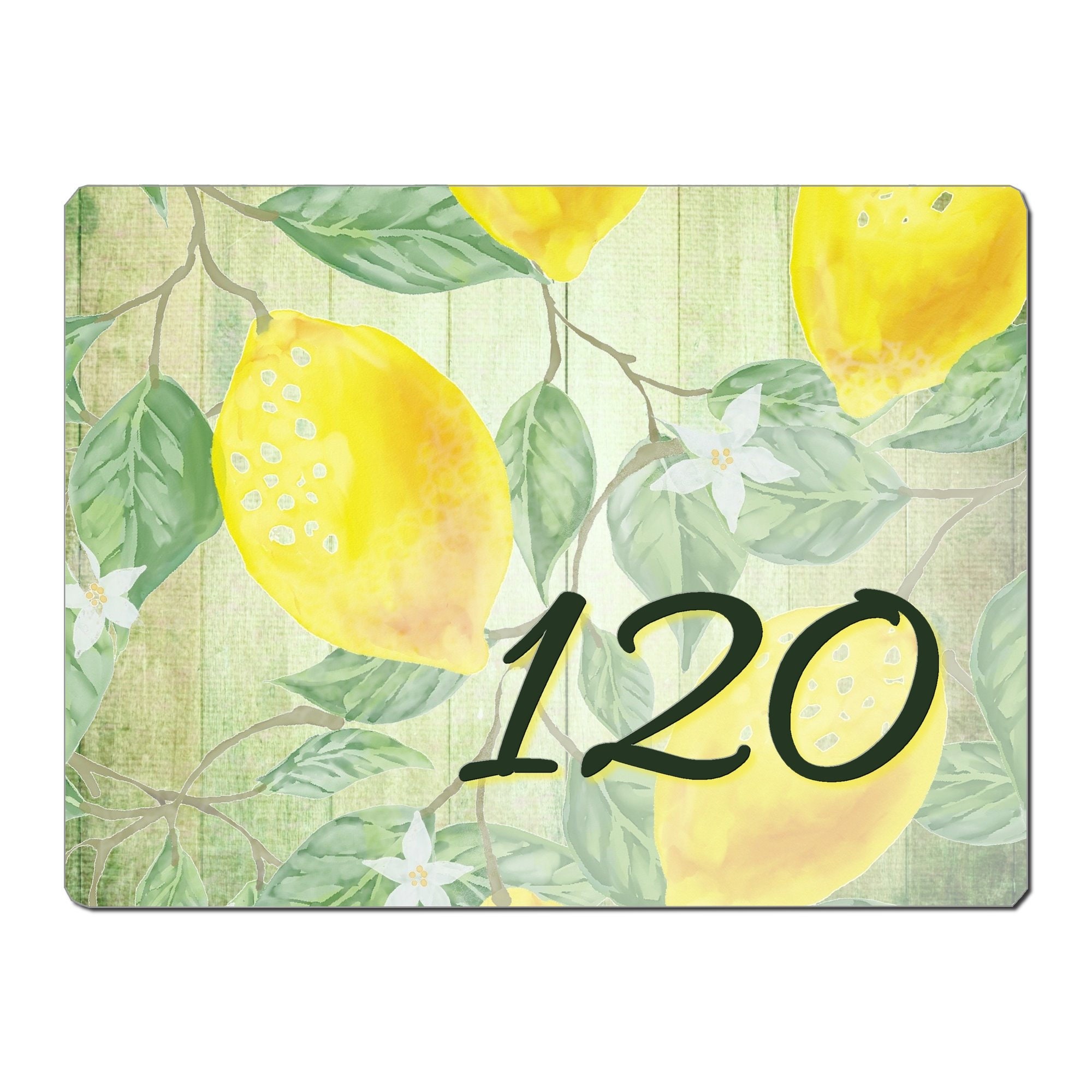 Plaque Maison Numero à Personnaliser Aluminium Porte Citron Lemon Menton Vintage French
