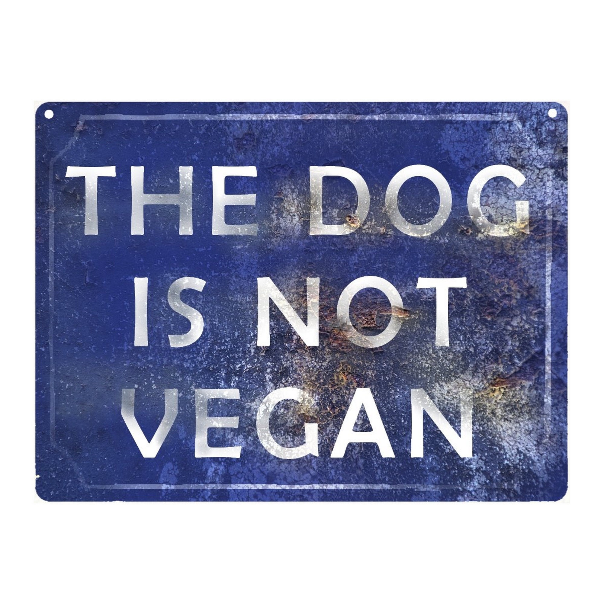 Plaque Attention Chien Humour Vegan 15x20cm