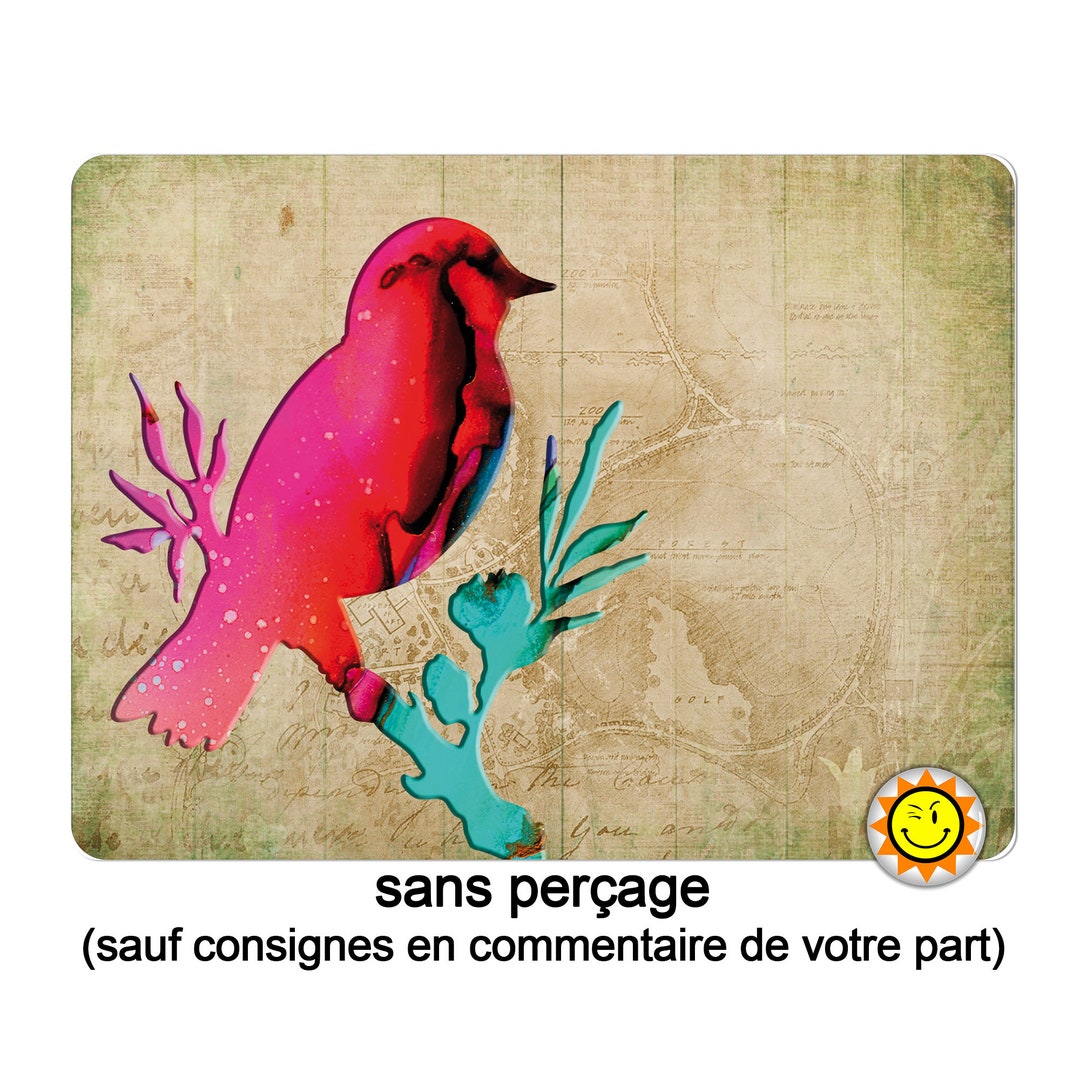 Plaque Décorative Métal "Grandad" Avec Motif Oiseaux Britanniques - 12x15 Cm - Pour Jardin, Cadeau Jardinier - 8