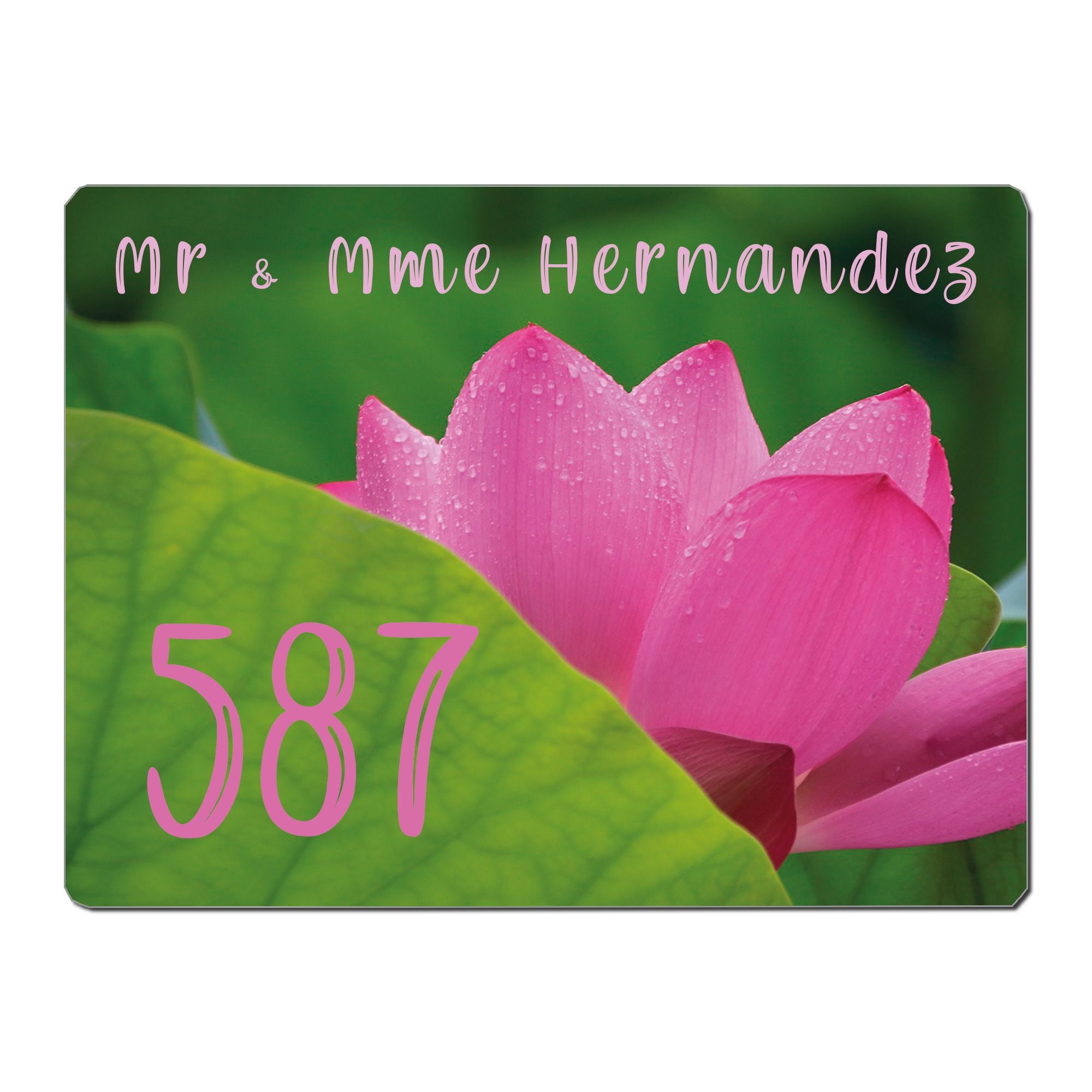 Plaque Maison Numero à Personnaliser Aluminium Porte Fleur Flower Vintage French