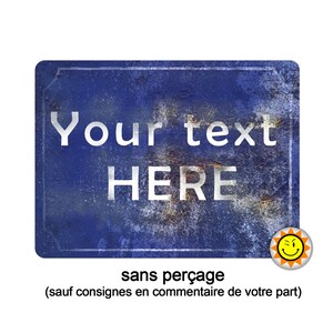 Plaque maison  à personnaliser aluminium porte R7
