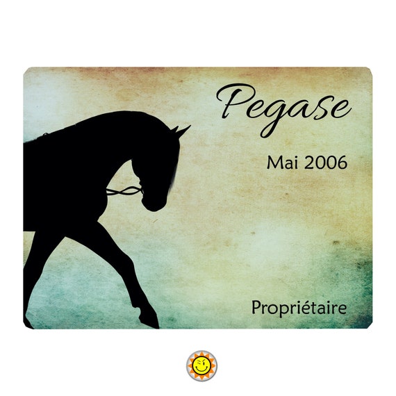Plaque nominative personnalisée imprimée en 3D pour cheval, plaque de