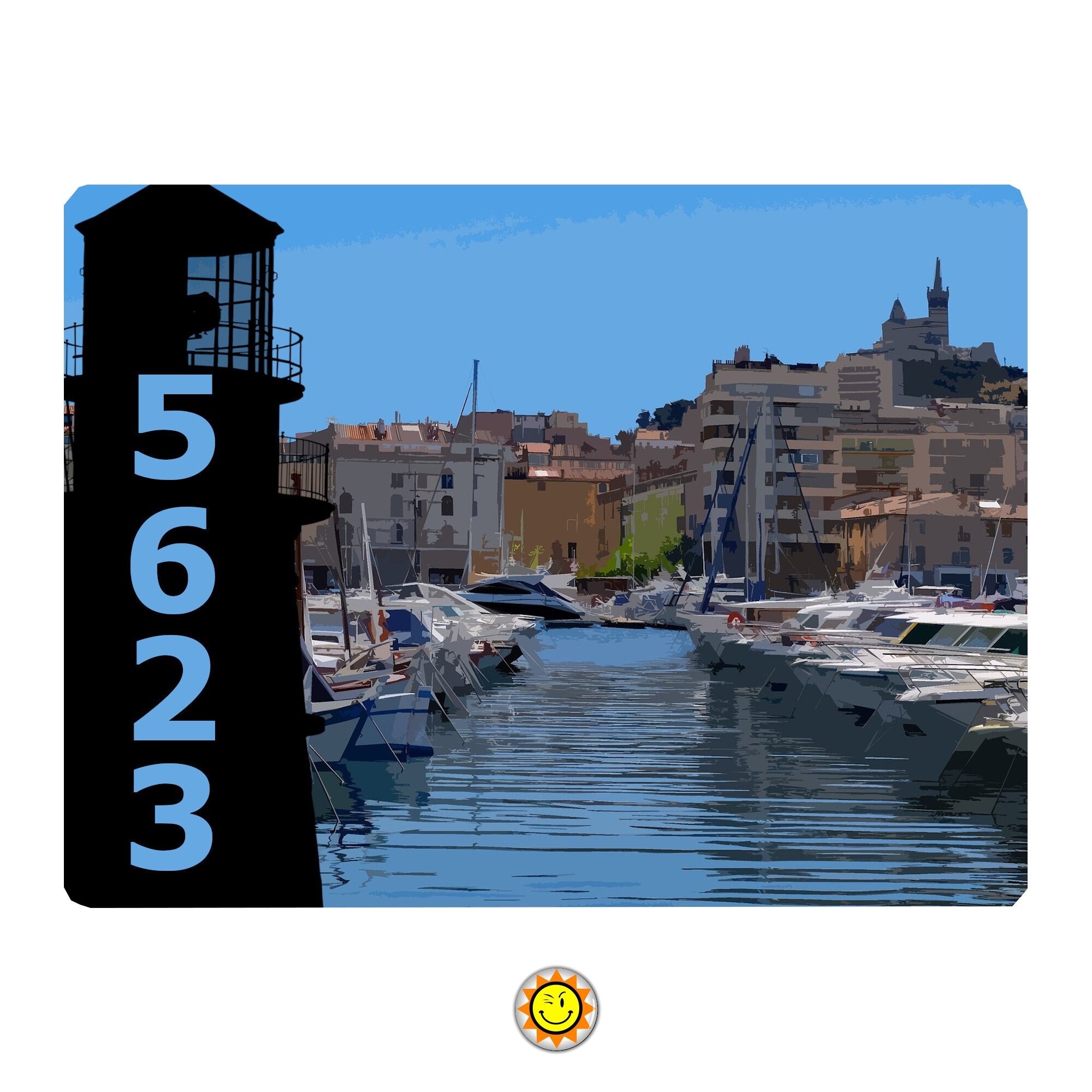 Plaque Maison Numero à Personnaliser Aluminium Porte Bateau Mer Vacances Port Marseille