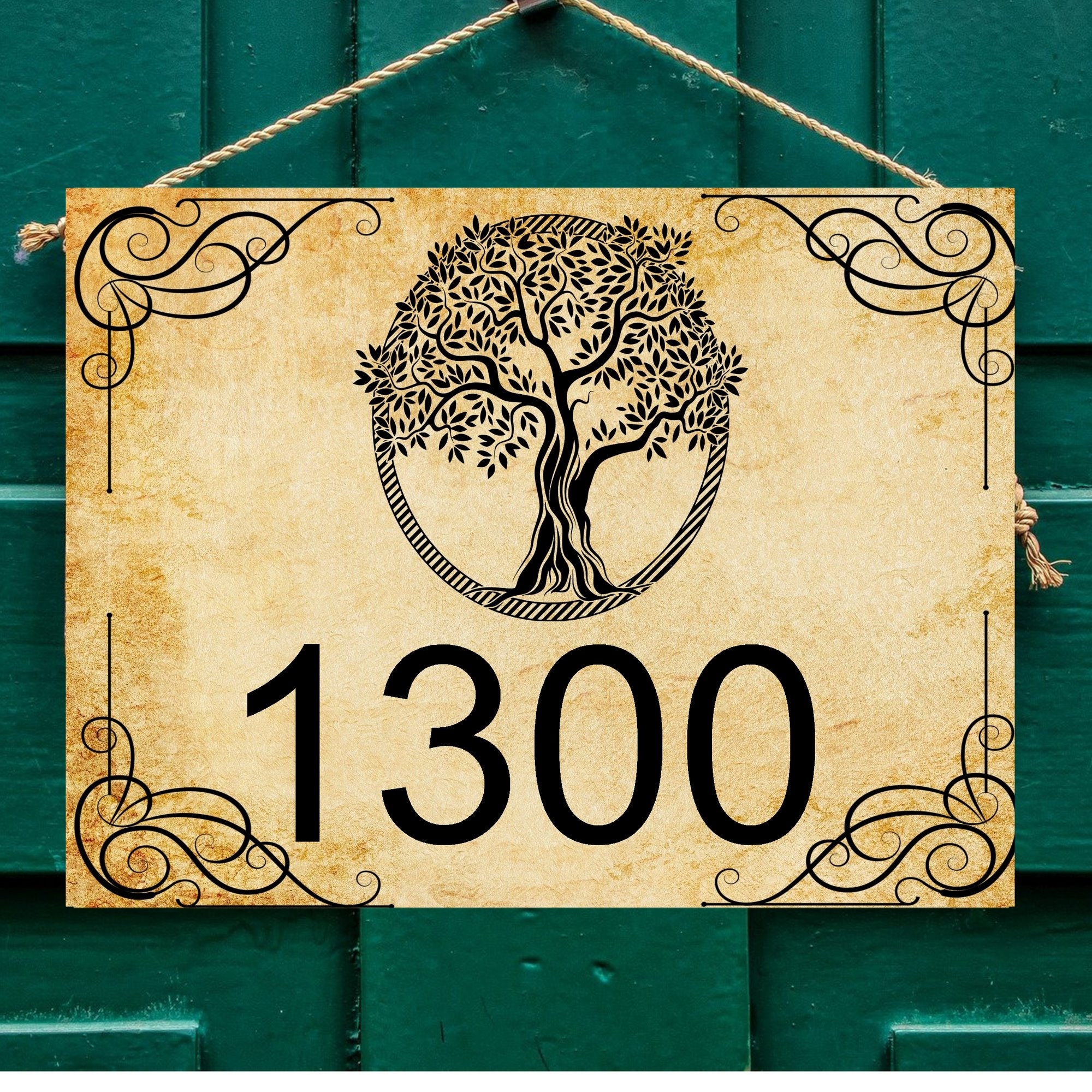 Plaque maison numero à personnaliser aluminium porte olivier arbre olive  provence vintage -  Canada