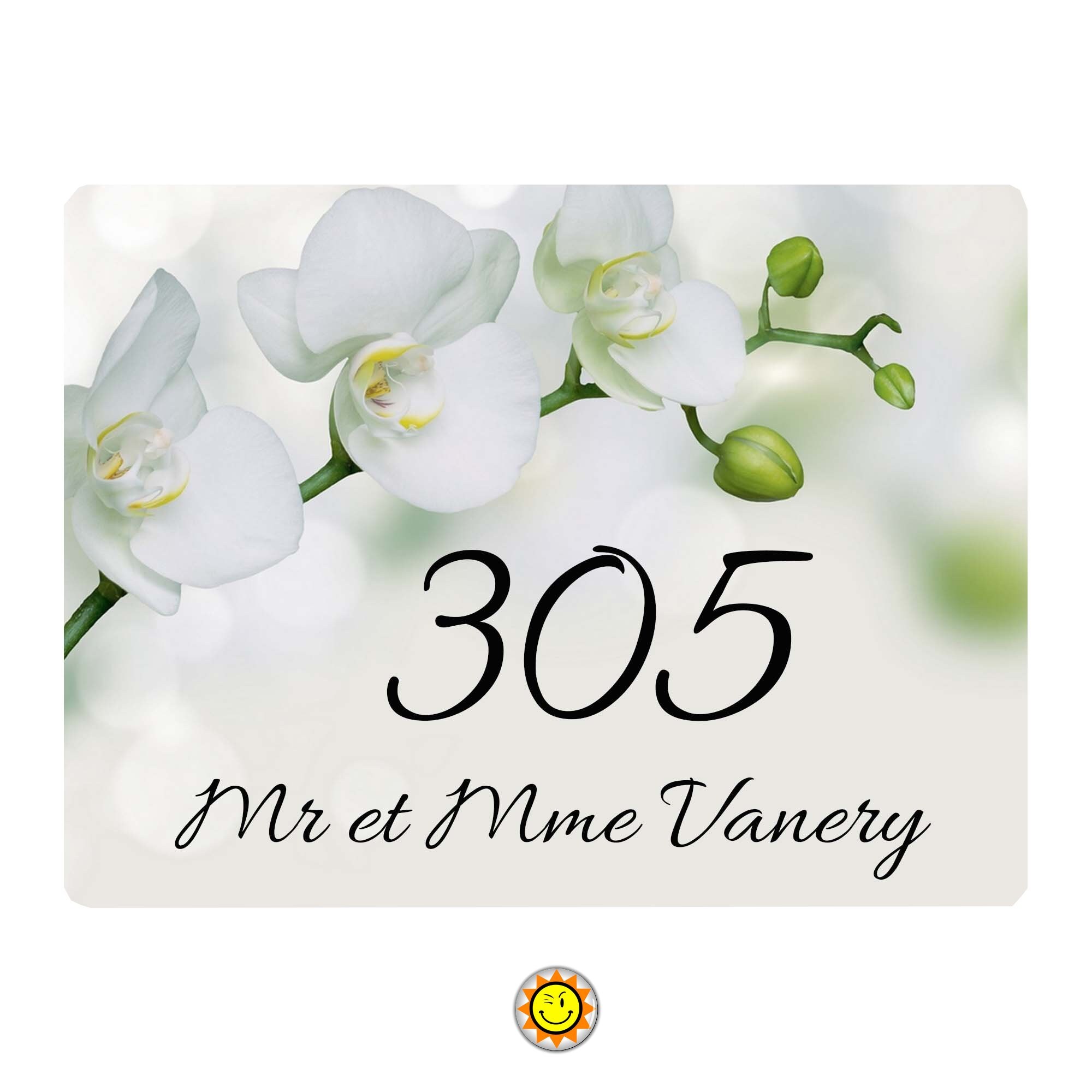 Plaque Maison Numero à Personnaliser Aluminium Porte Fleurs Floral Vintage French