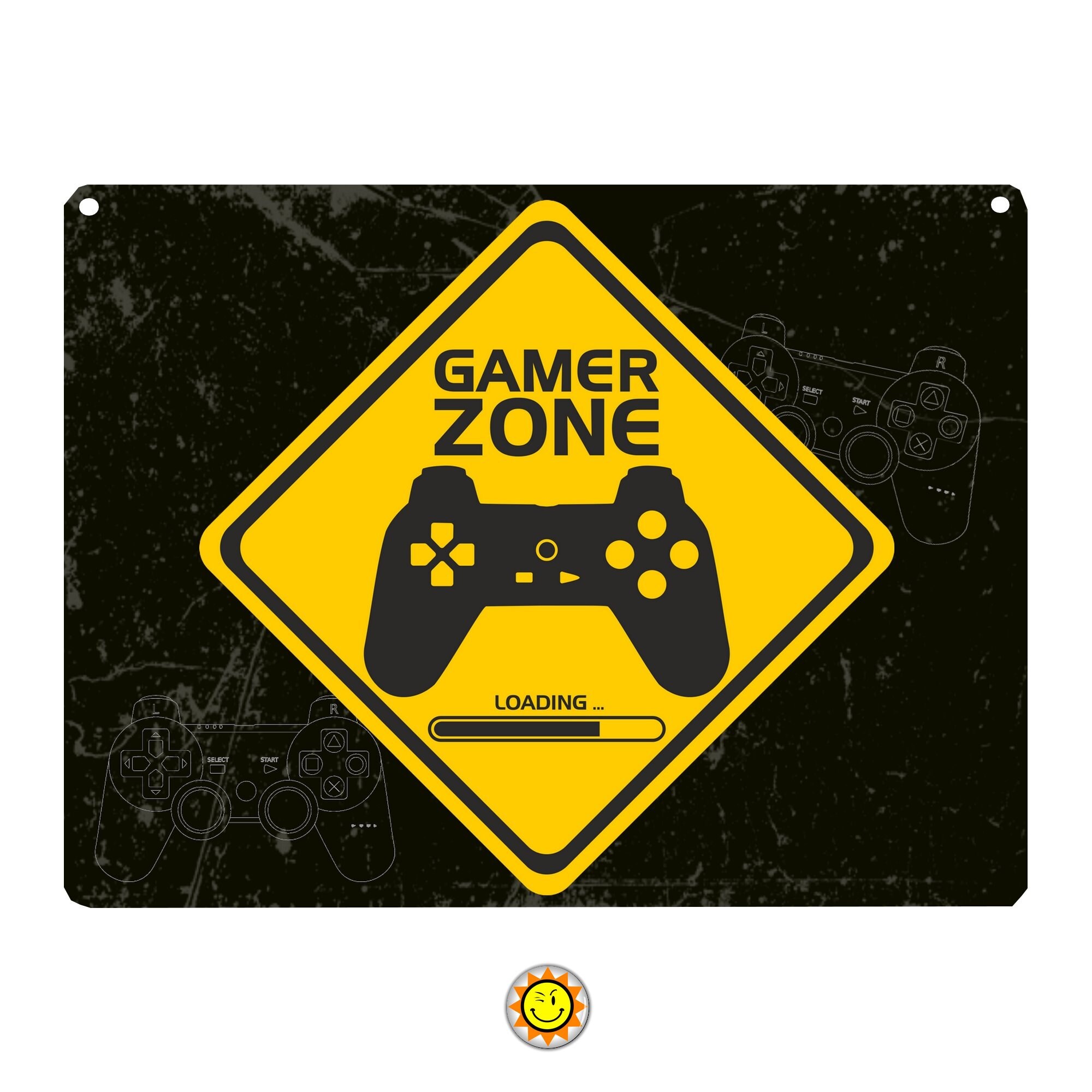 Plaque Aluminium Porte Gamer Gaming Ado Art Deco ...