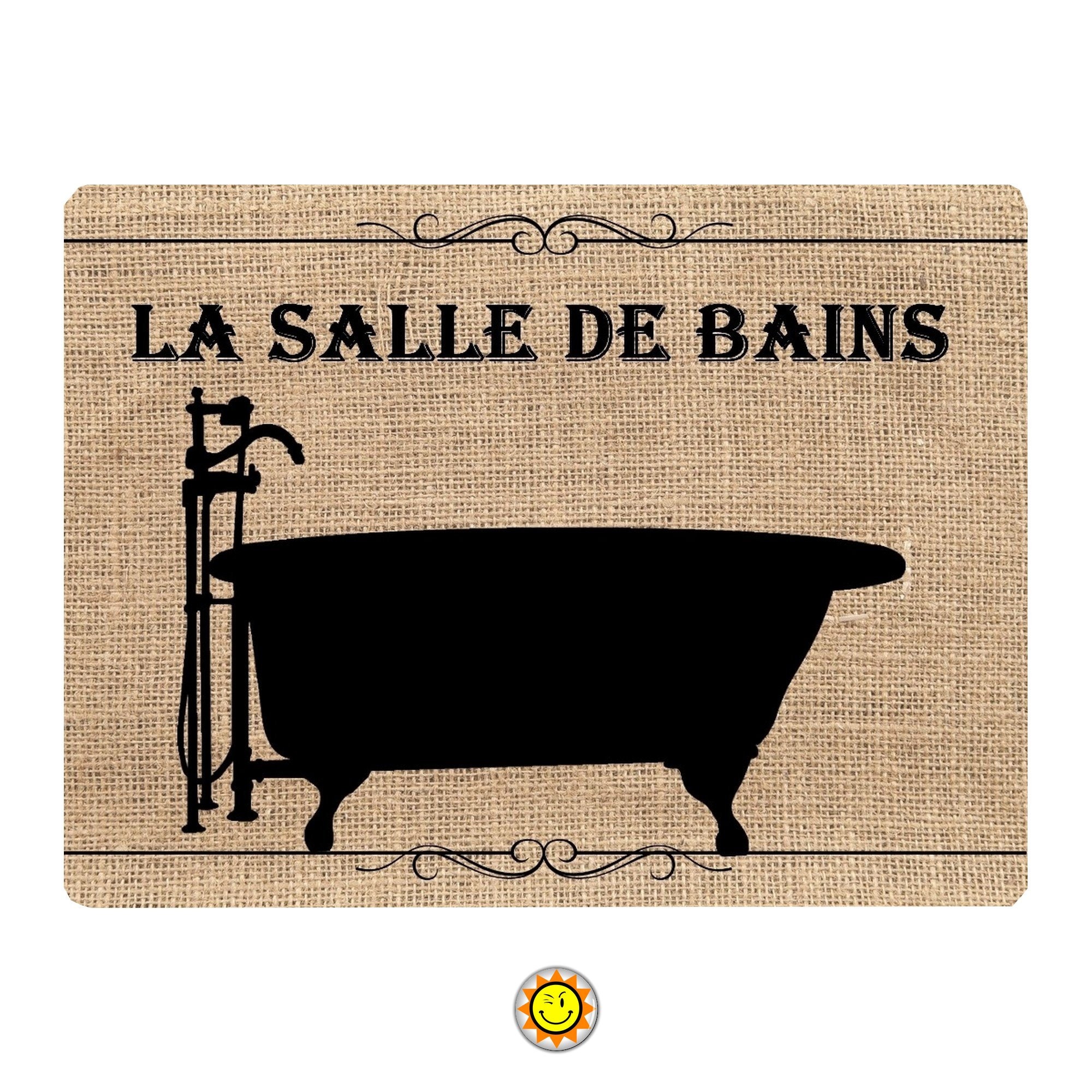 Plaque Porte Vintage Salle de Bains Art Deco Idee Cadeau Aluminium ...