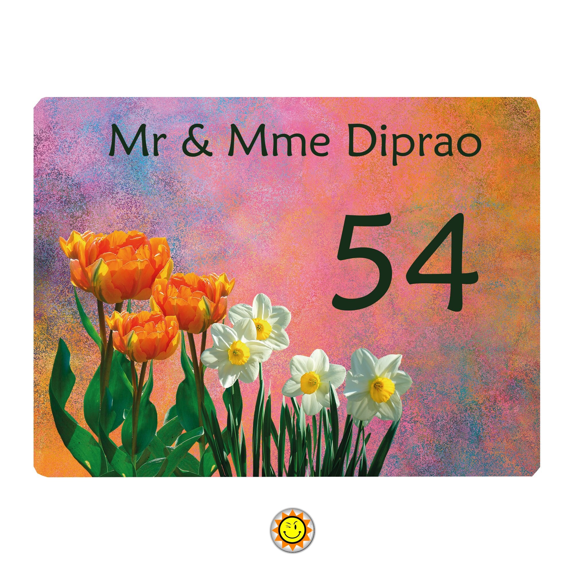 Plaque Maison Numero à Personnaliser Aluminium Porte Thème Oiseau Champêtre