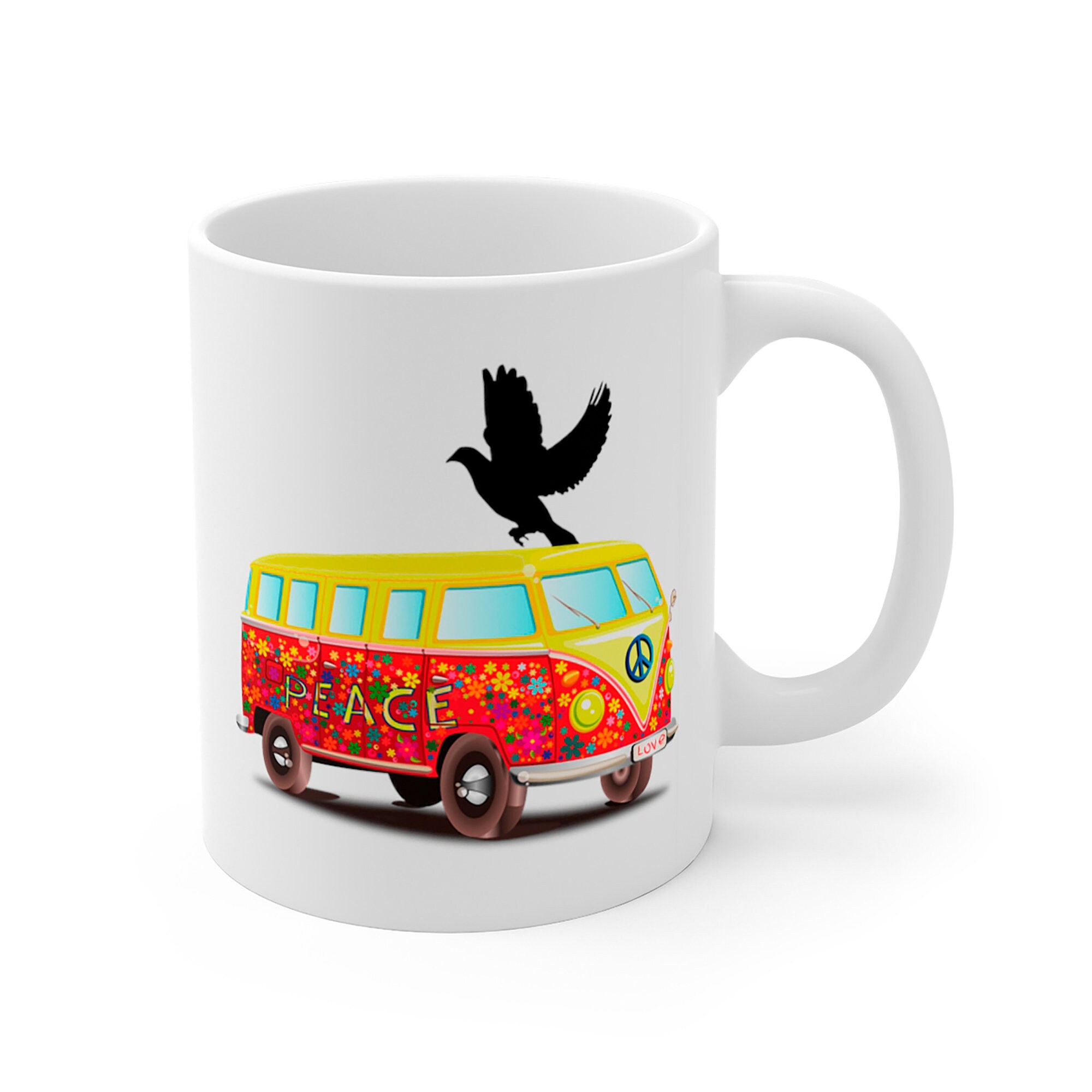 Mug avec Texte à Personnaliser - Tasse | Cadeau Travel Peace & Love