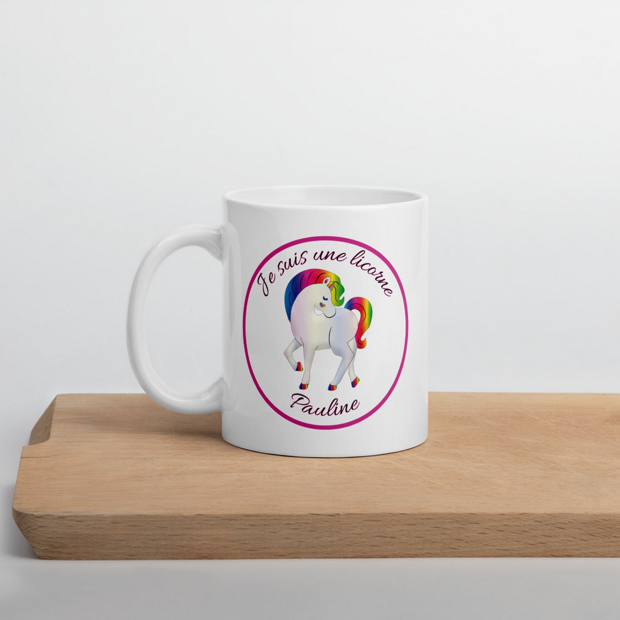 Mug Licorne Personnalisé Prénom Humour Marrant Cadeau Unicorn