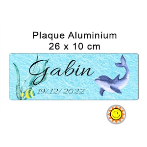 Personalisiertes Kindernamensschild Tier Delfin Geburtsgeschenk für Türchen 21