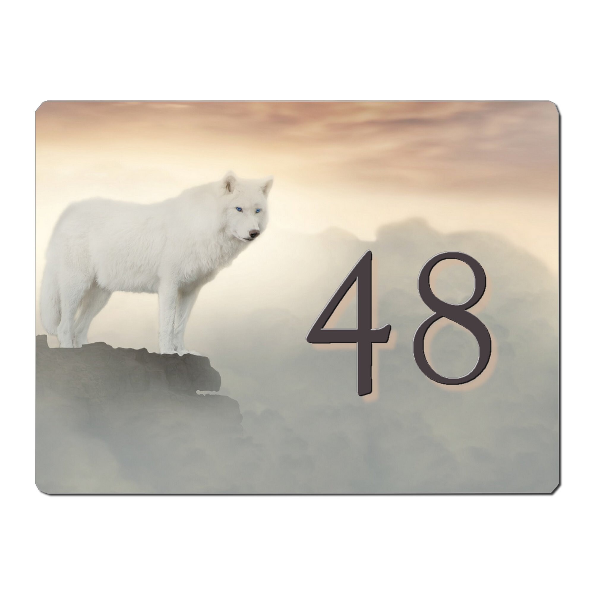 Plaque Maison Numero à Personnaliser Aluminium Porte Loup Wolf