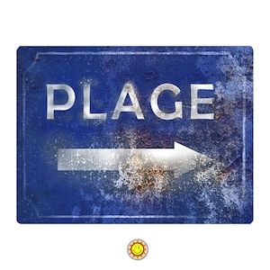 Plaque Porte beach plage  Art Deco idee cadeau  Aluminium …