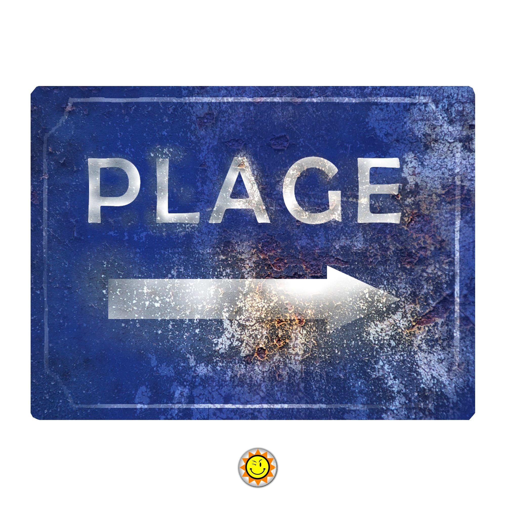 Plaque Porte Beach Plage Art Deco Idee Cadeau Aluminium ...