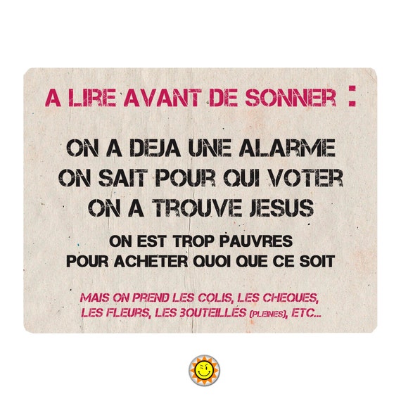 Plaque de rue humoristique en aluminium 200 x 300 mm votre texte personnalisé