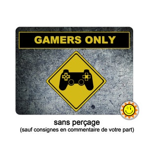 Aluminum Plate Gamer Gaming Door Teen Art Deco Bedroom Office PL10