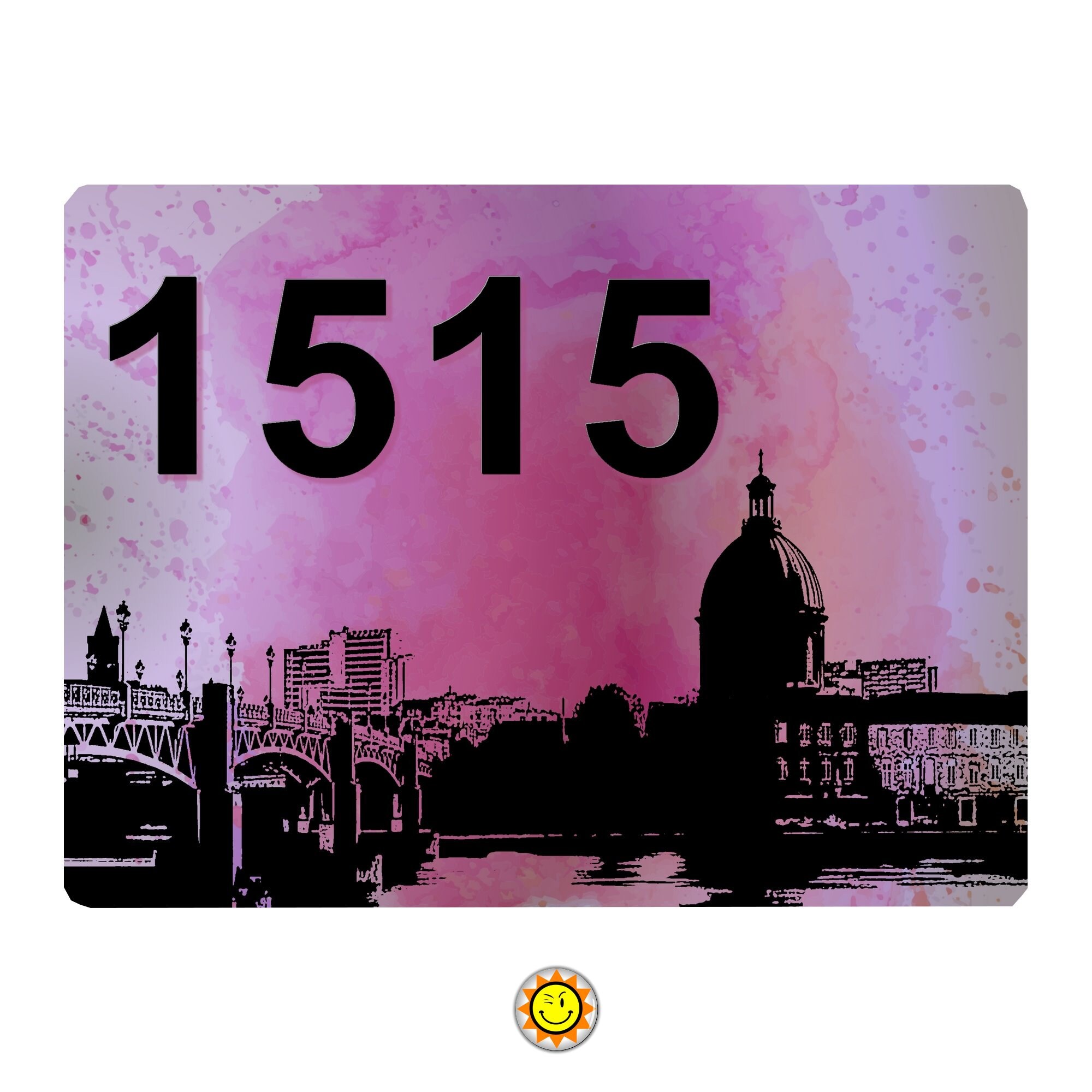 Plaque Maison Numero à Personnaliser Aluminium Porte Ville Rose Toulouse