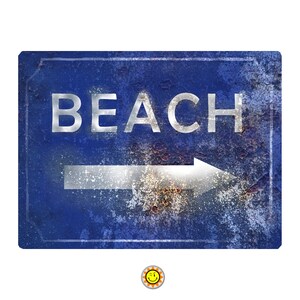 Plaque Porte beach plage  Art Deco idee cadeau  Aluminium …