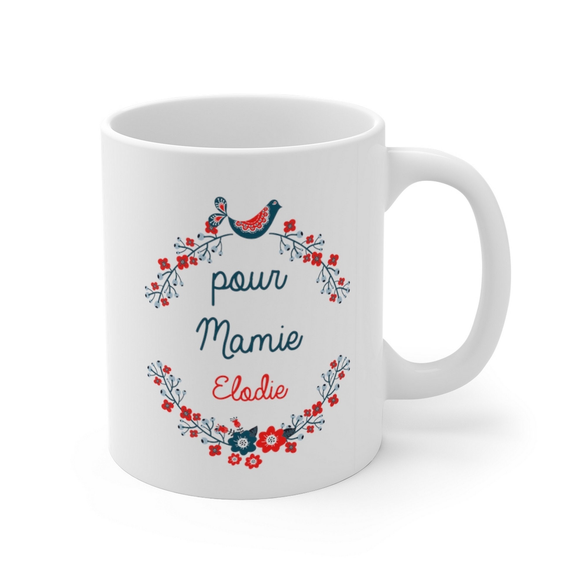 Mug avec Texte à Personnaliser - Tasse | Cadeau Personnalisé Mug Fête Des Mamies Grand Mère