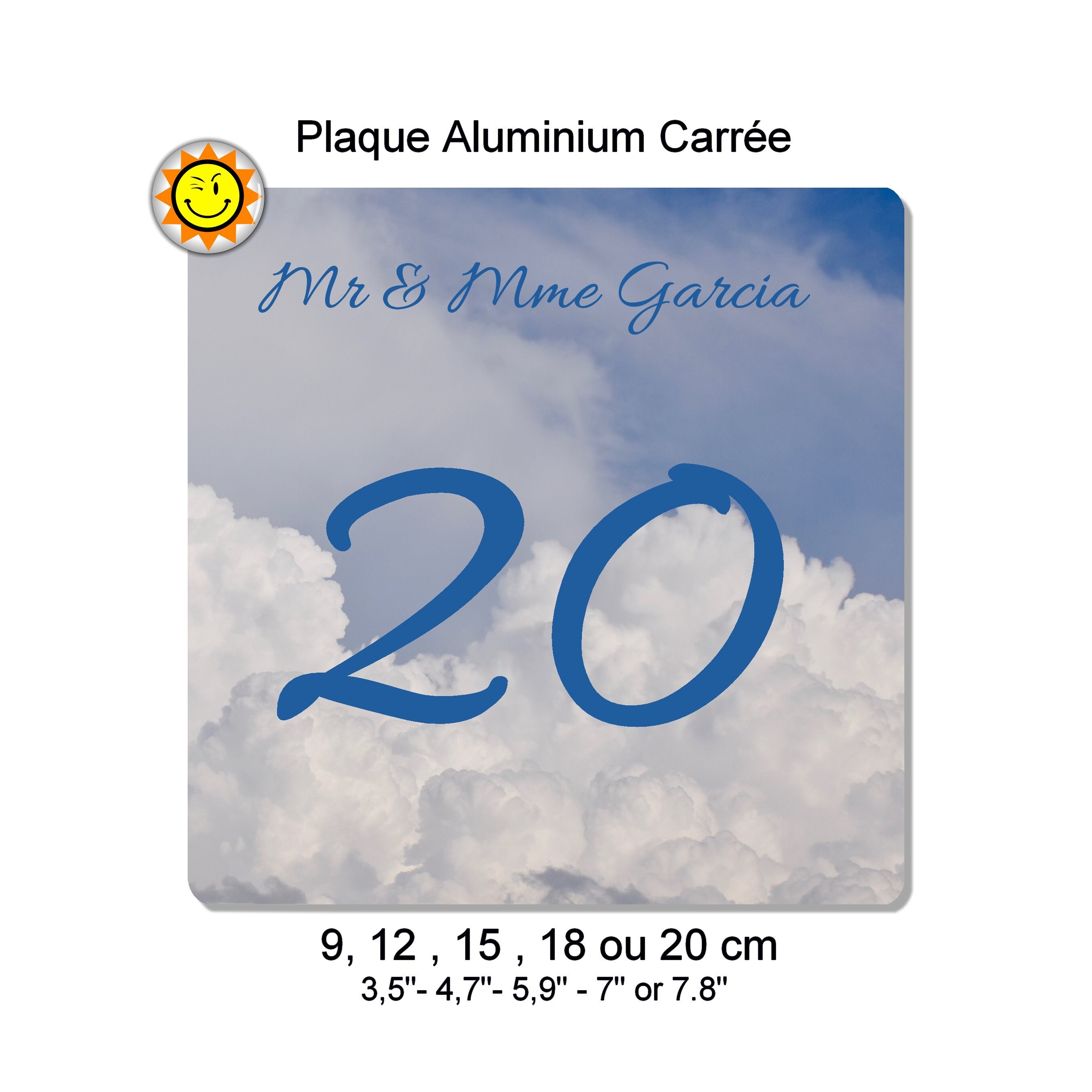 Plaque Boite Aux Lettres à Personnaliser en Aluminium avec Votre Nom et Numéro