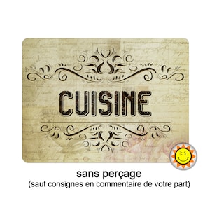 Vintage Art Deco Küchentürschild, Geschenkidee, Provence Vintage Aluminium...