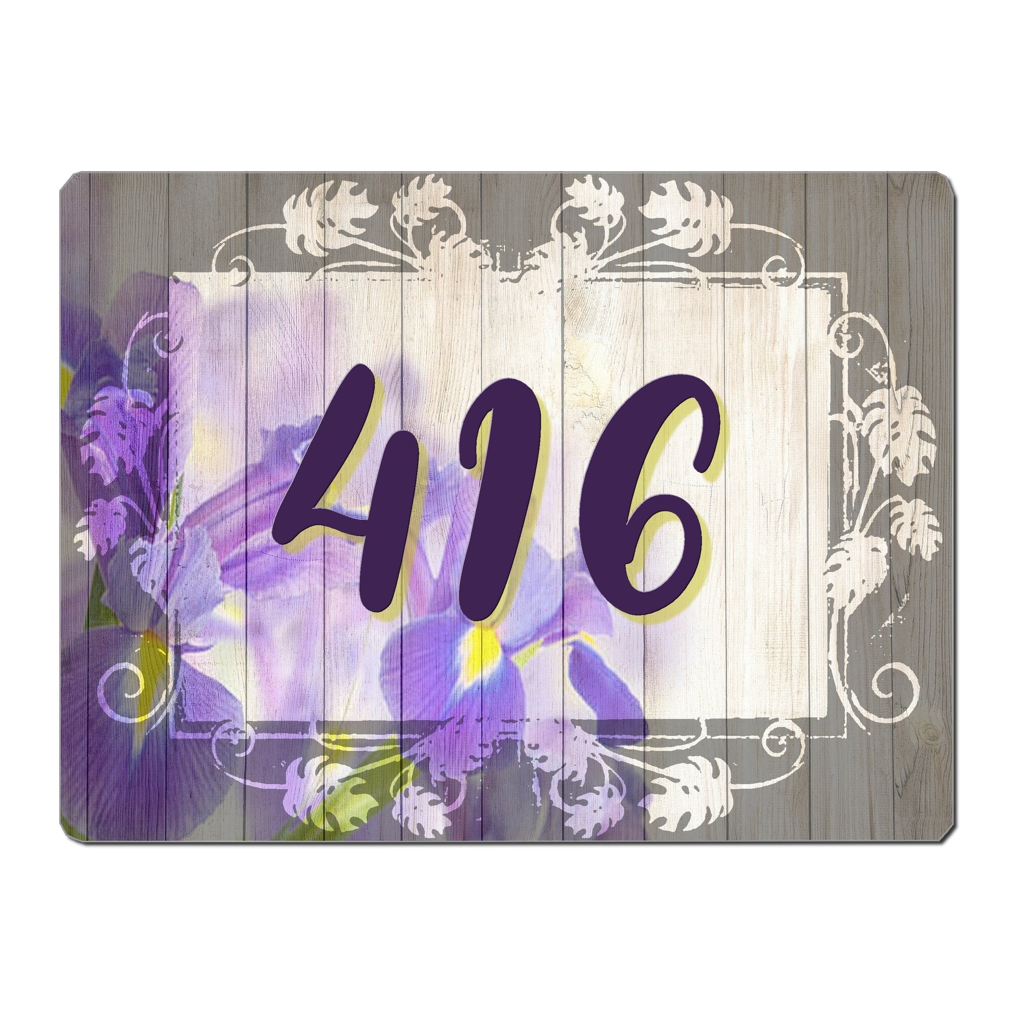 Plaque Maison Numero à Personnaliser Aluminium Porte Fleurs Floral Vintage French