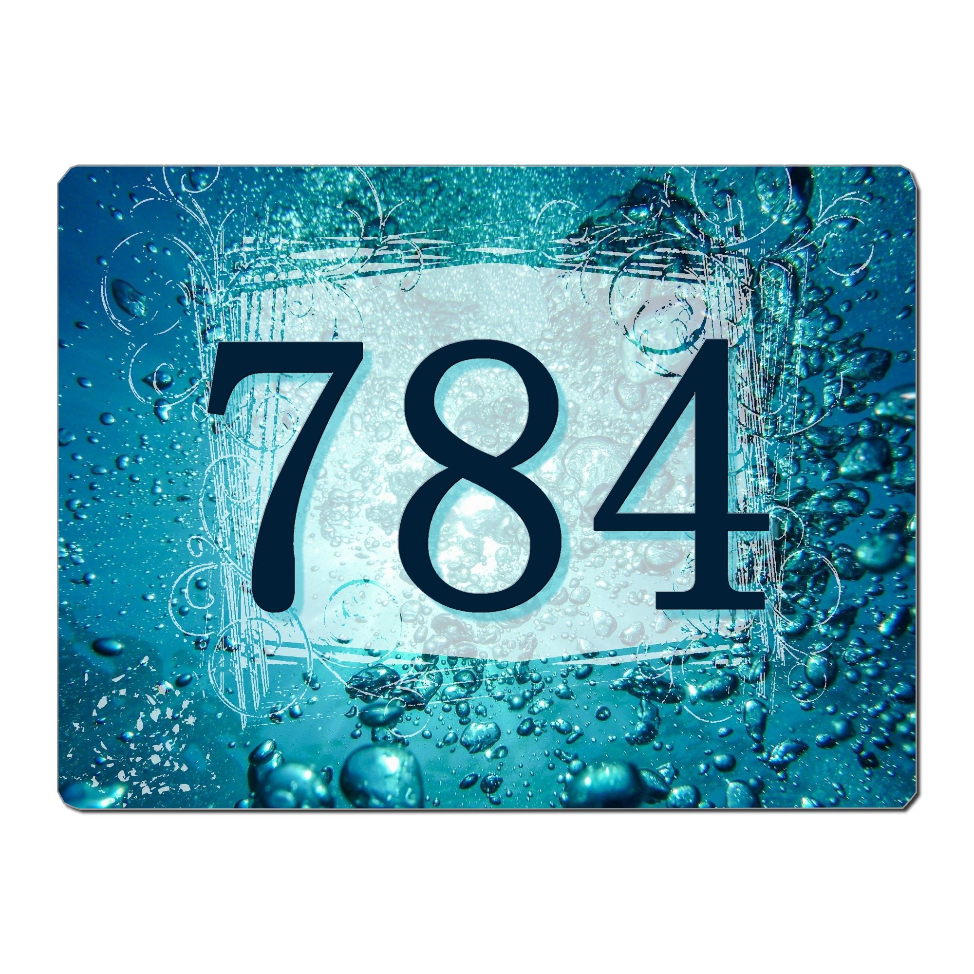 Plaque Maison Numero à Personnaliser Aluminium Porte Design Eau French