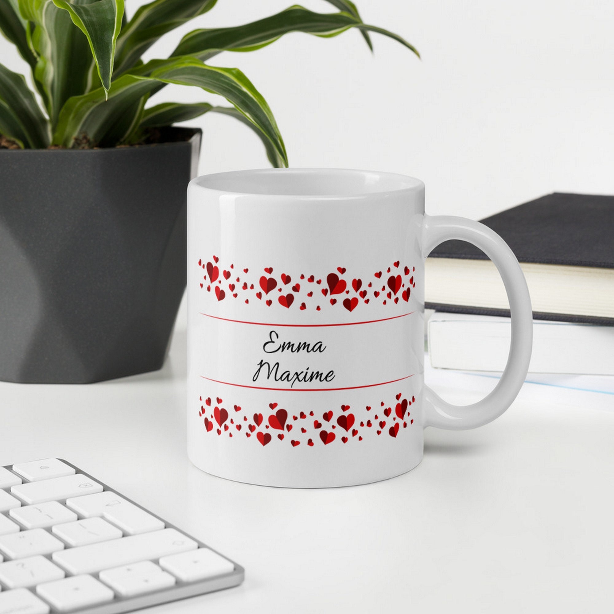 Mug avec Texte à Personnaliser - Tasse | Cadeau Personnalisé Mug Saint Valentin d'amour