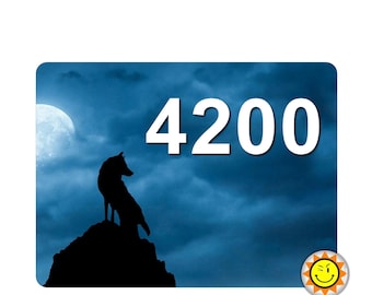 Placa de número de casa para personalizar puerta de aluminio lobo lobo R98