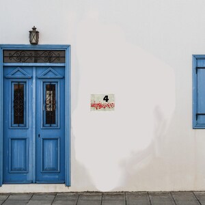 Placa de número de casa para personalizar puerta de aluminio R251 imagen 5