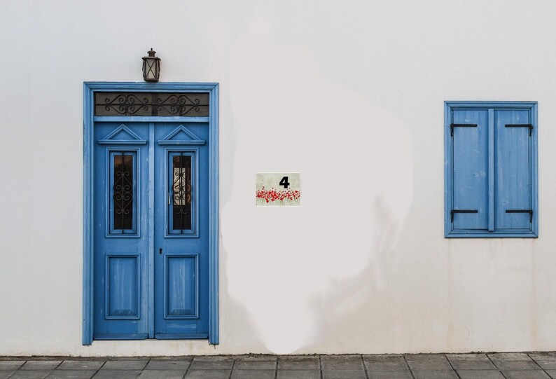Placa de número de casa para personalizar puerta de aluminio R251 imagen 5