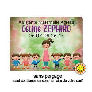 Original and customizable sign for childminders and/or adaptable to other activities R249