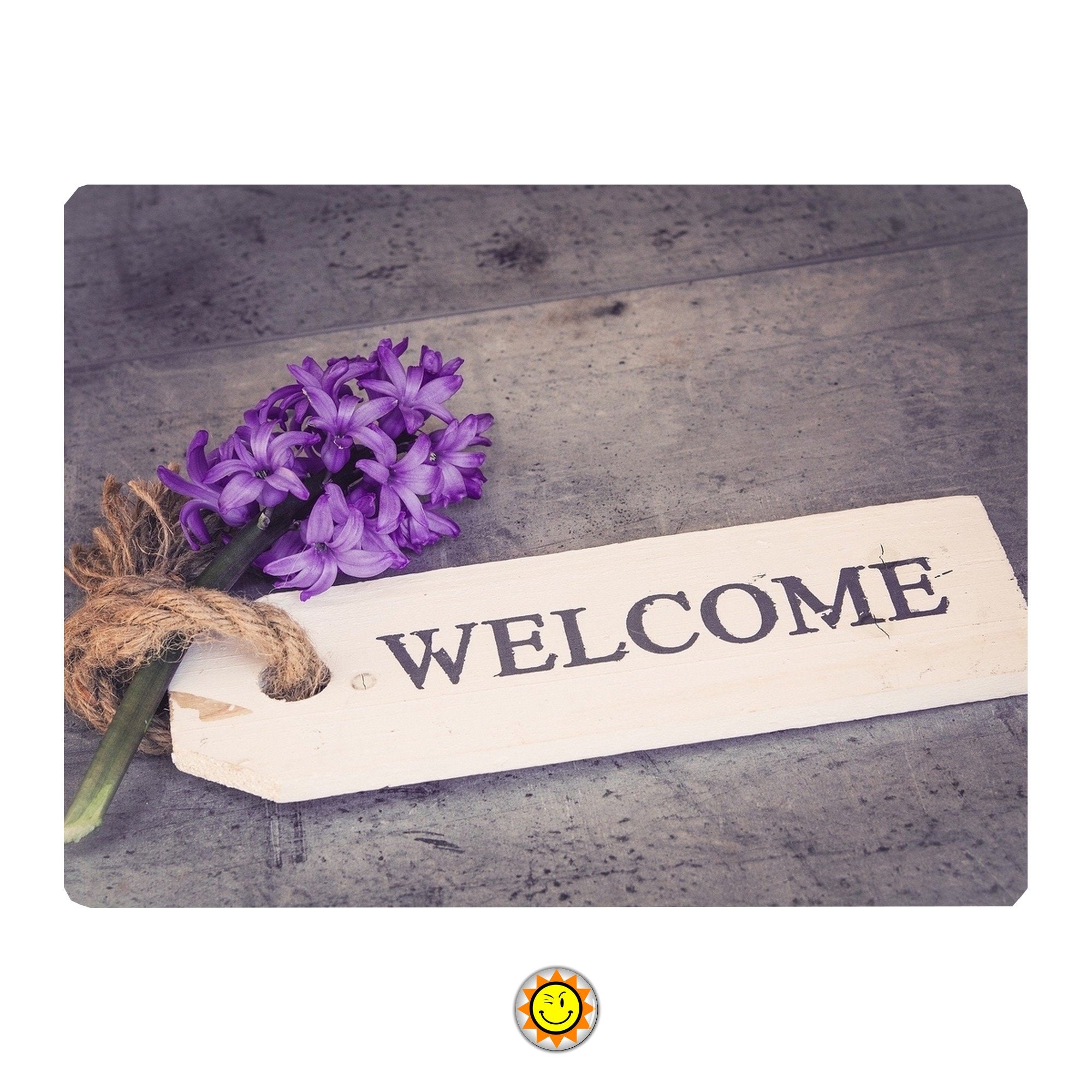 Plaque Porte Bienvenue Welcome Art Deco Idee Cadeau Aluminium ...