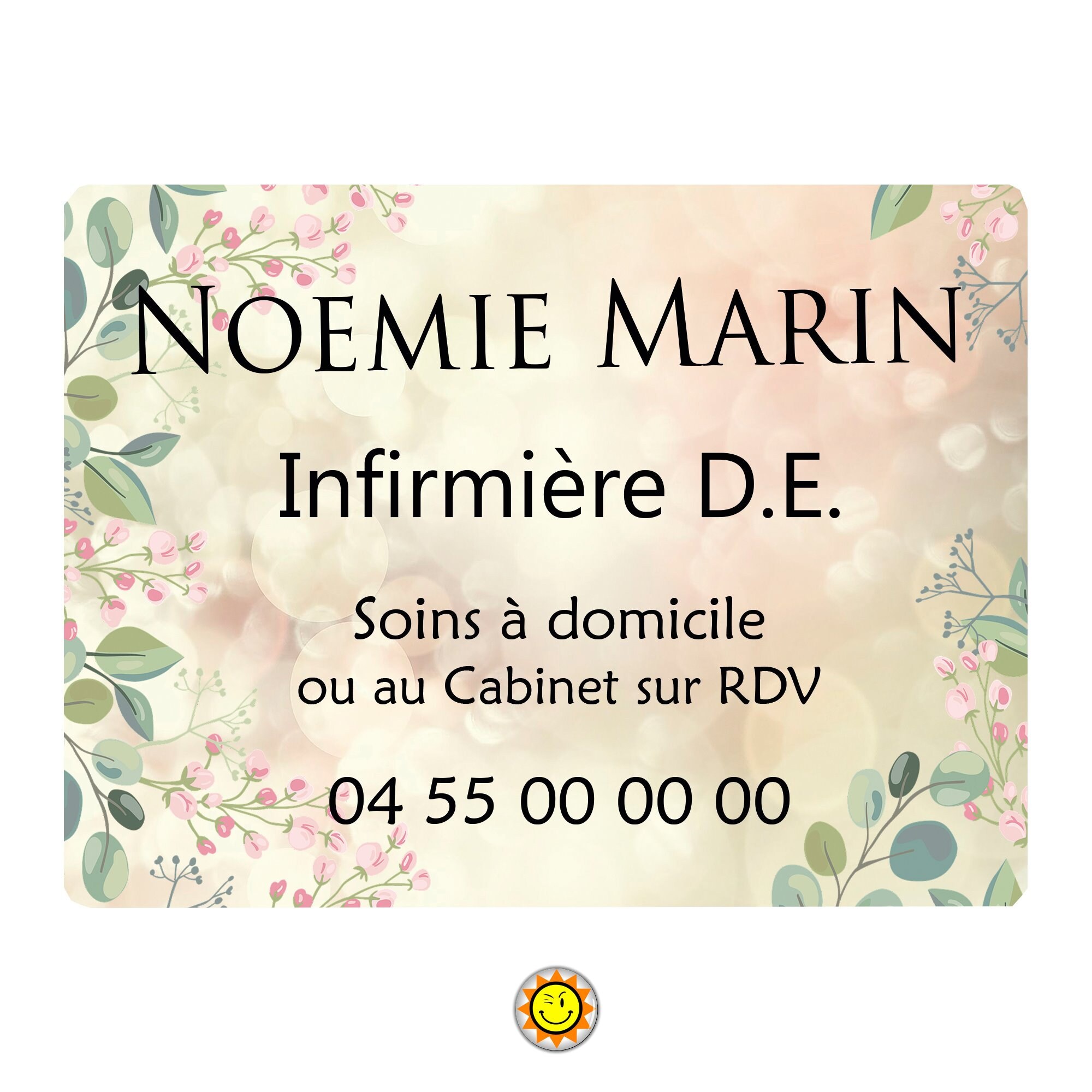 Plaque Infirmière à Personnaliser Aluminium Signe Porte Métier