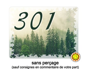 Placa de número de casa para personalizar portabrocas de aluminio naturaleza vintage francés R107