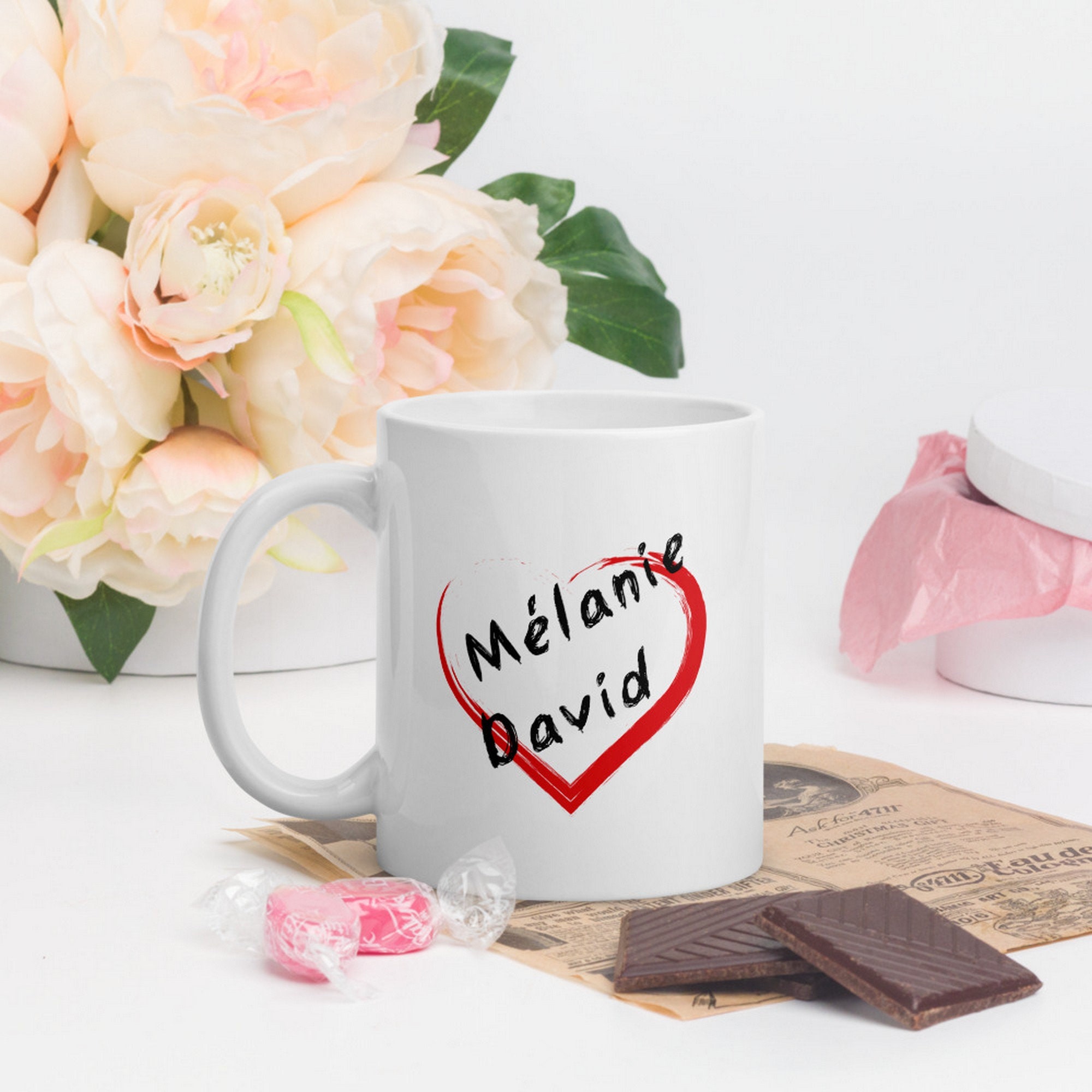 Mug avec Texte à Personnaliser - Tasse | Cadeau Personnalisé Mug Saint Valentin d'amour