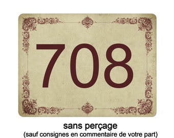 Plaque maison numero à personnaliser aluminium porte R52