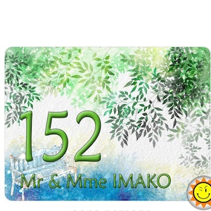 Placa de número de casa para personalizar puerta de aluminio R251 imagen 1